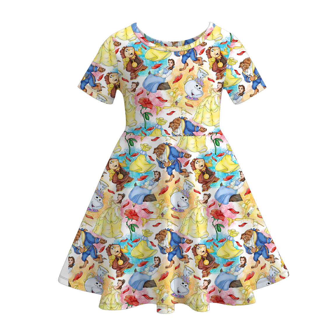 （Pre Order）Girls Spring and Summer Princess Print Dress