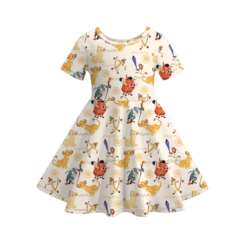 （Pre Order）Girls Spring and Summer Cartoon Print Dress