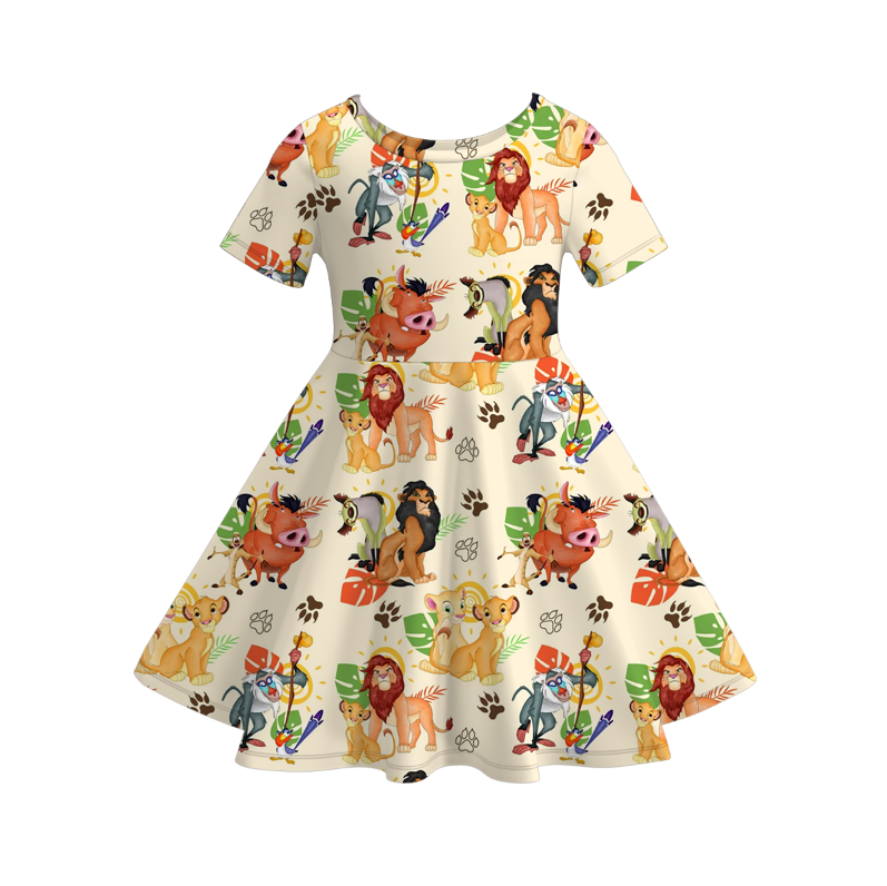 （Pre Order）Girls Spring and Summer Cartoon Print Dress