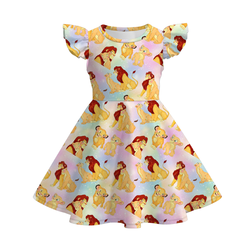 （Pre Order）Girls Spring and Summer Cartoon Print Dress