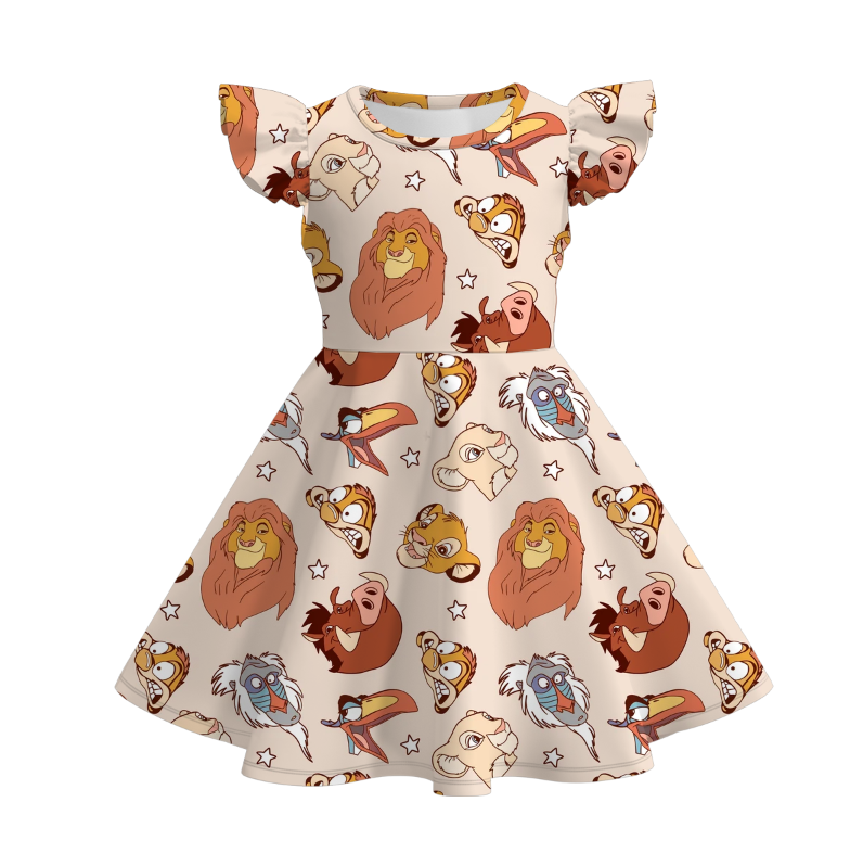 （Pre Order）Girls Spring and Summer Cartoon Print Dress