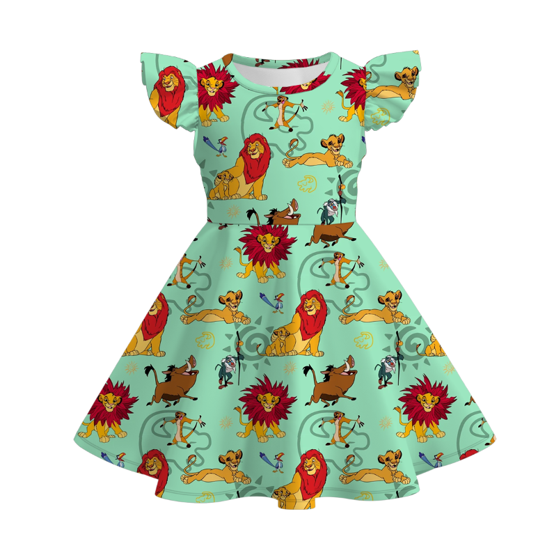 （Pre Order）Girls Spring and Summer Cartoon Print Dress