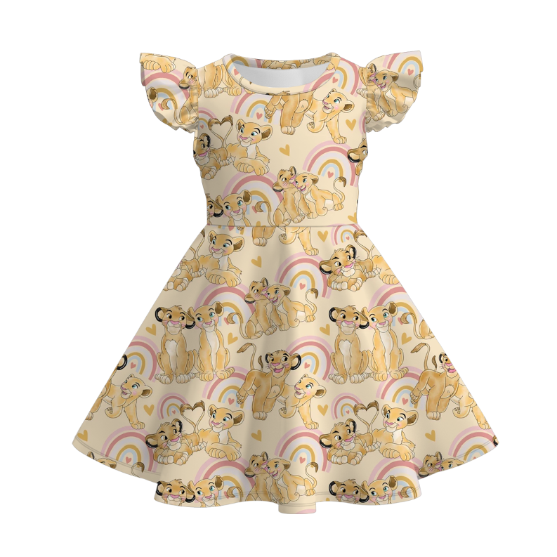 （Pre Order）Girls Spring and Summer Cartoon Print Dress