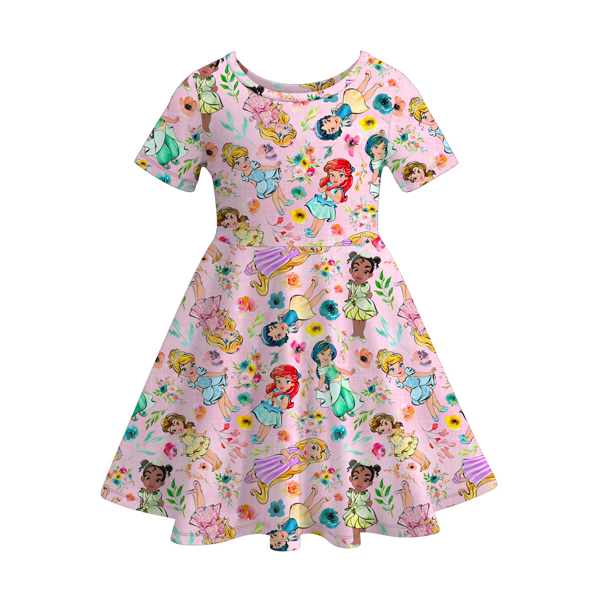 （Pre Order）Girls Spring and Summer Princess Print Dress