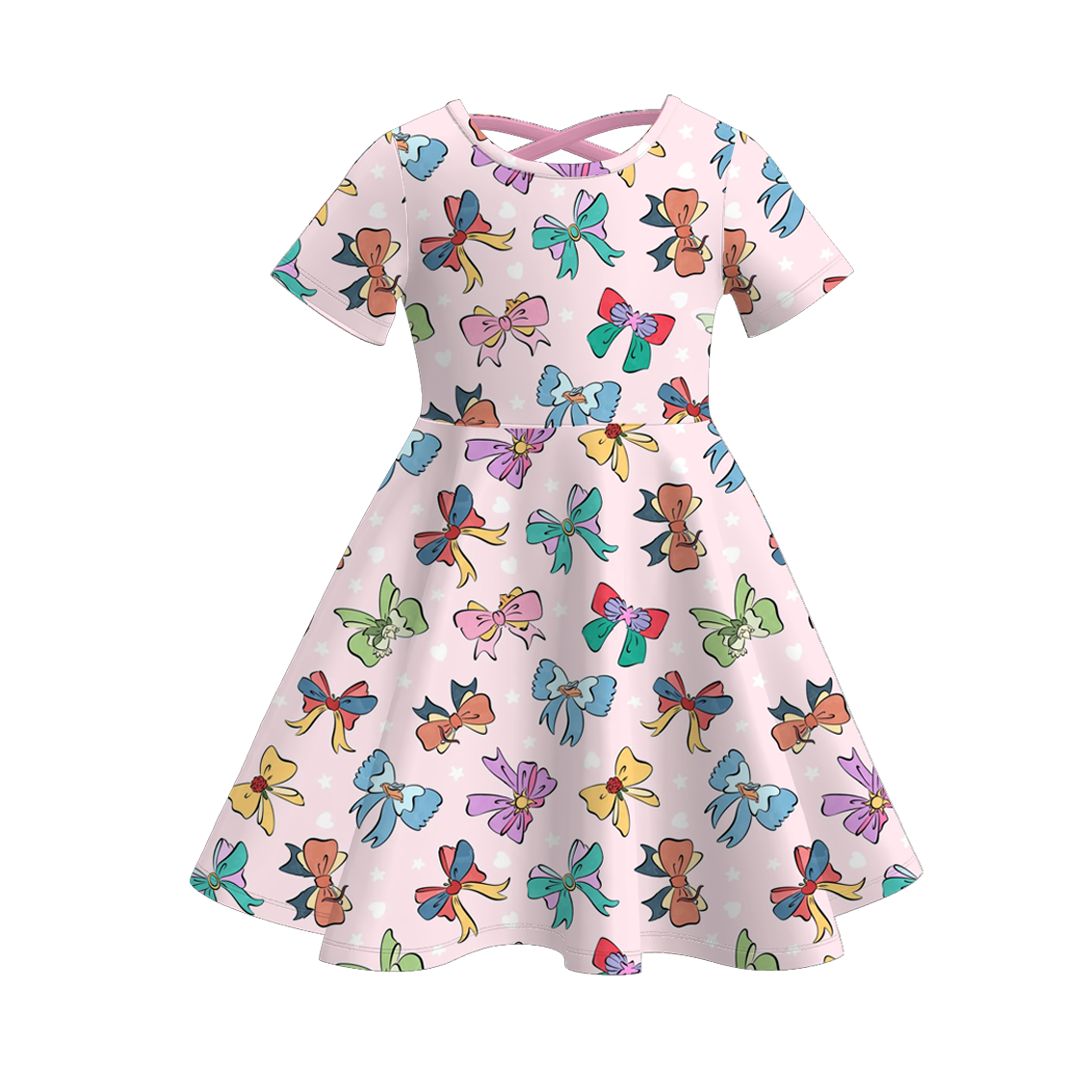 （Pre Order）Girls Spring and Summer Cartoon Character Print Dress