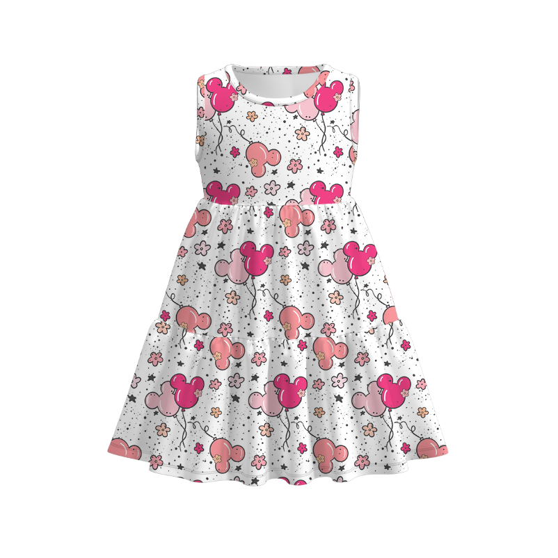 （Pre Order）Girls Spring and Summer Birthday Print Dress