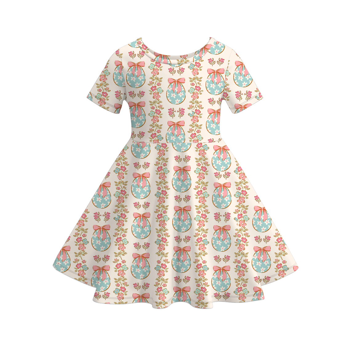 （Pre Order）Girls Easter Bunny Print Dress