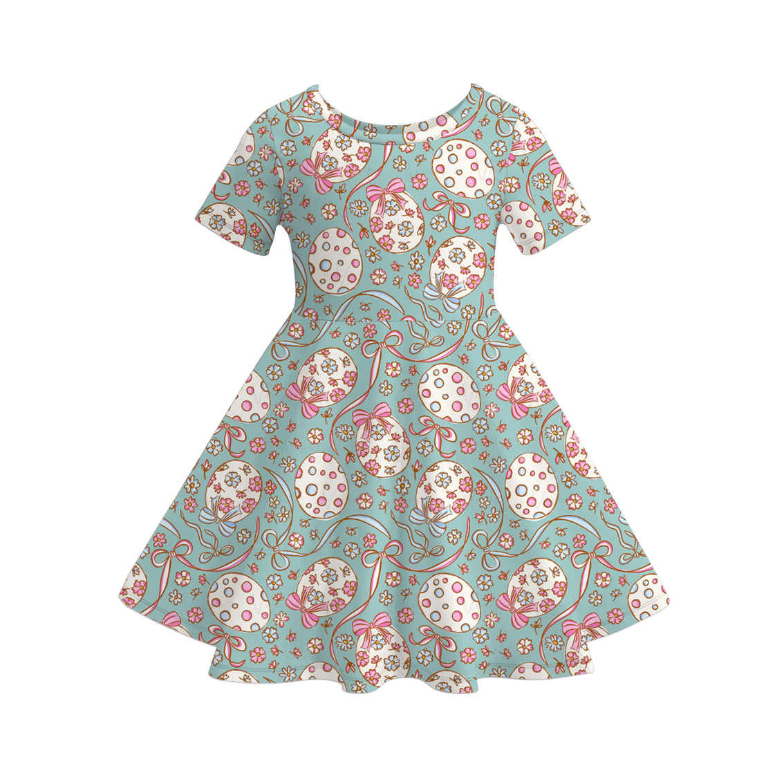 （Pre Order）Girls Easter Bunny Print Dress