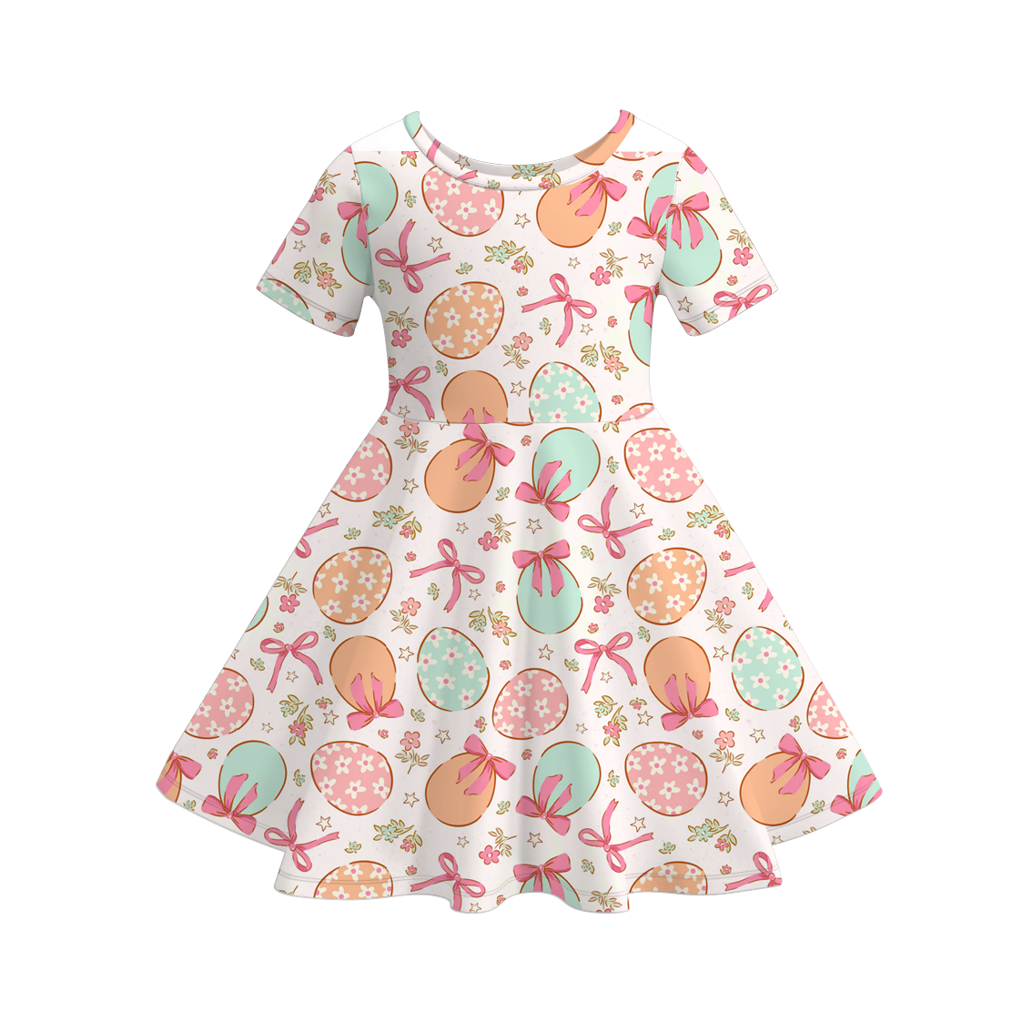 （Pre Order）Girls Easter Bunny Print Dress