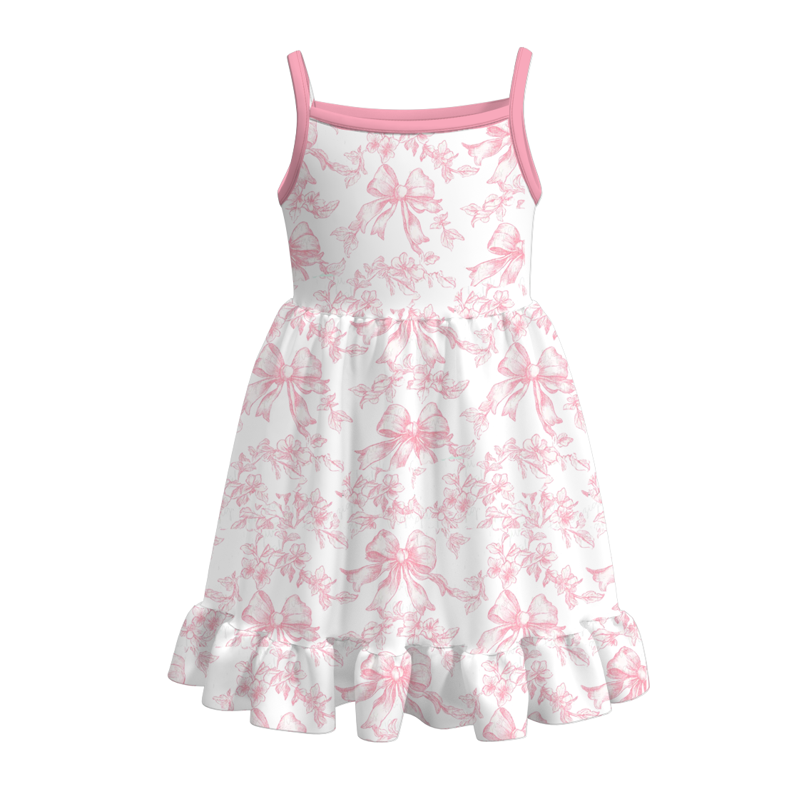 （Pre Order）Girls Easter Bunny Print Slip Dress