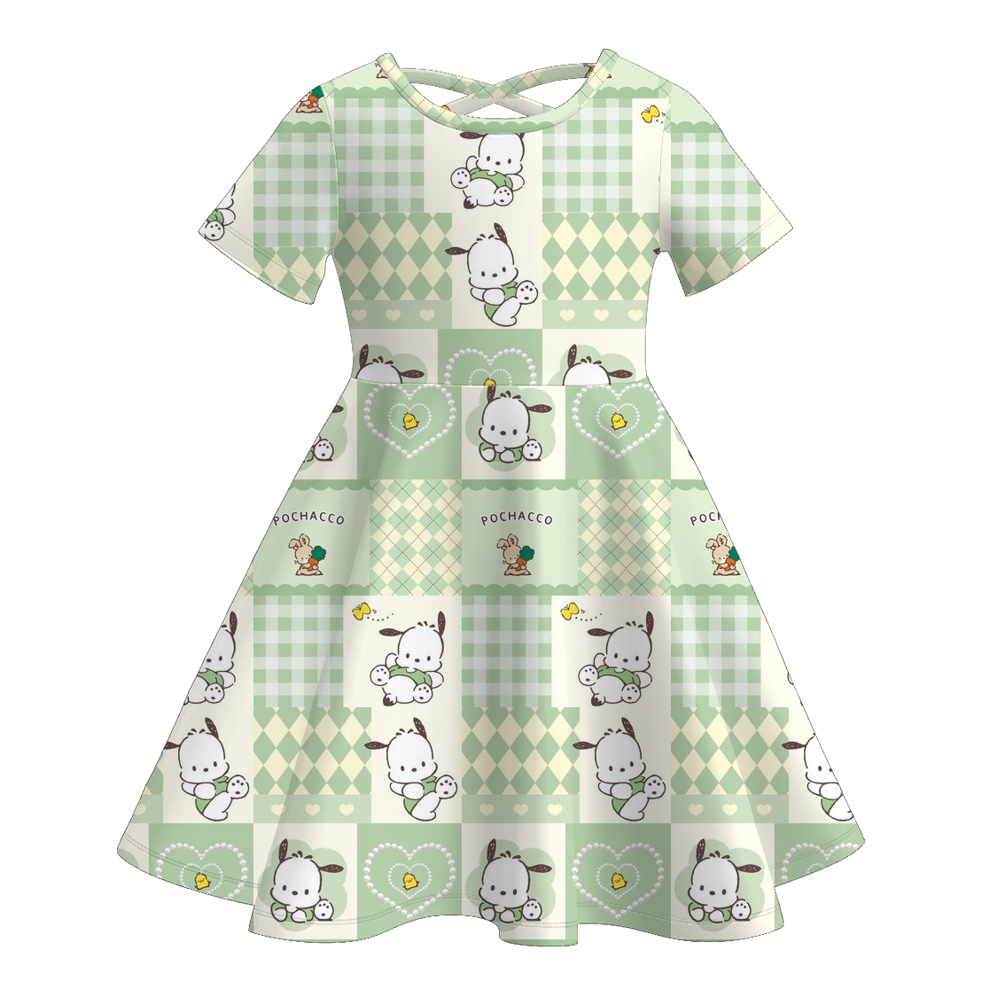 （Pre Order）Girls Spring and Summer Cartoon Print Twirl Dress