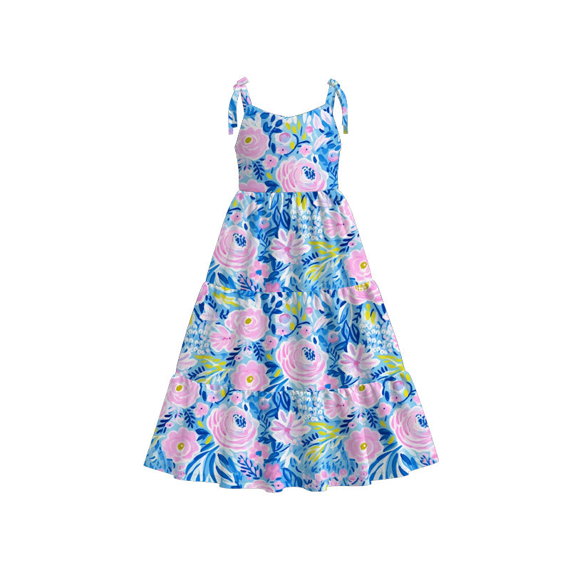 （Pre Order）Mommy＆Me Spring and Summer Floral Print Dress