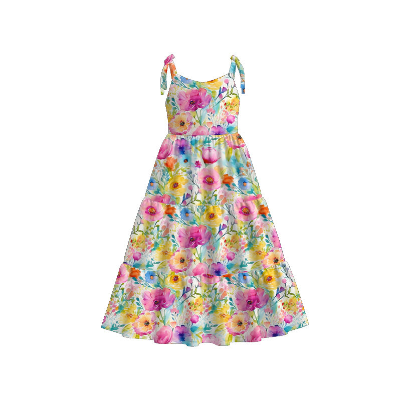 （Pre Order）Mommy＆Me Spring and Summer Floral Print Dress