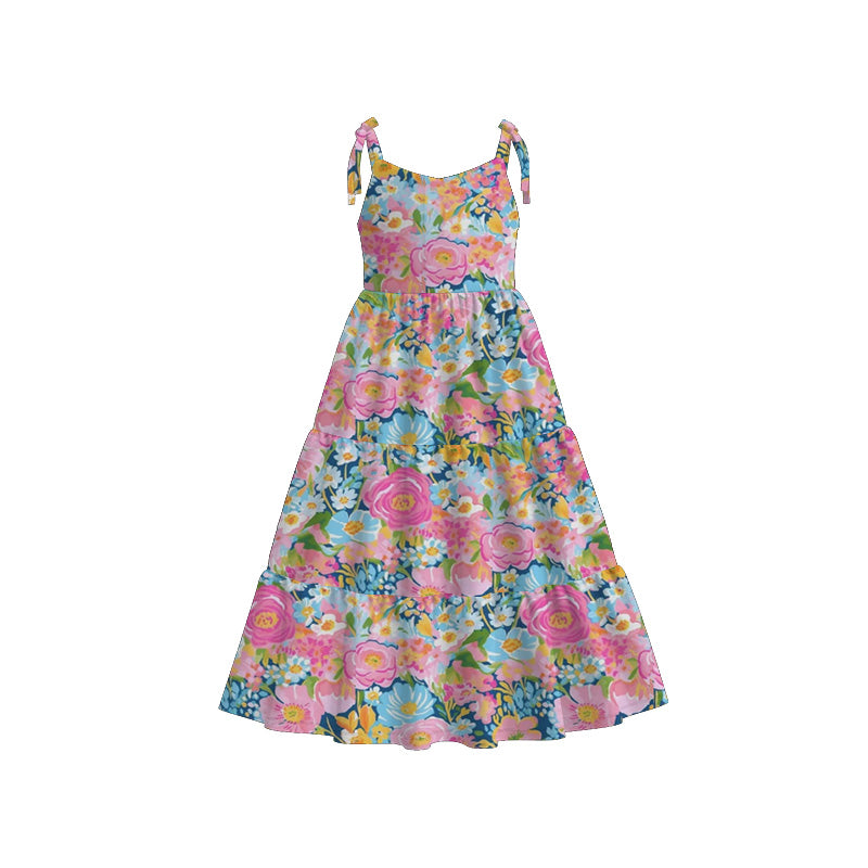 （Pre Order）Mommy＆Me Spring and Summer Floral Print Dress