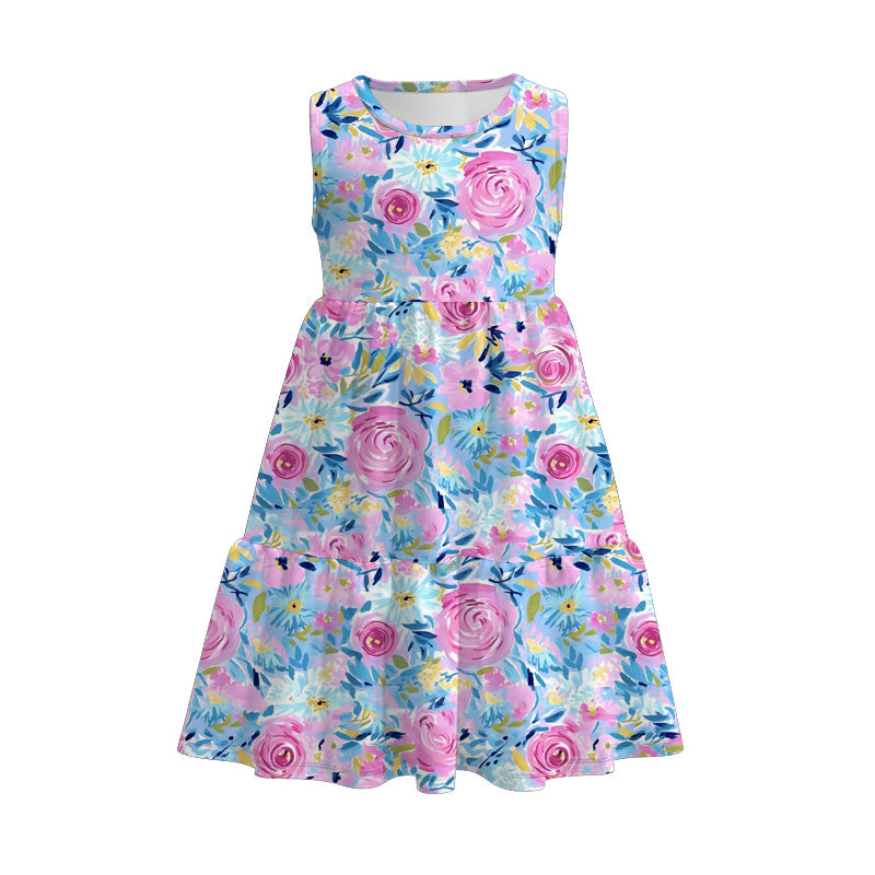 （Pre Order）Mommy＆Me Spring and Summer Floral Print Dress