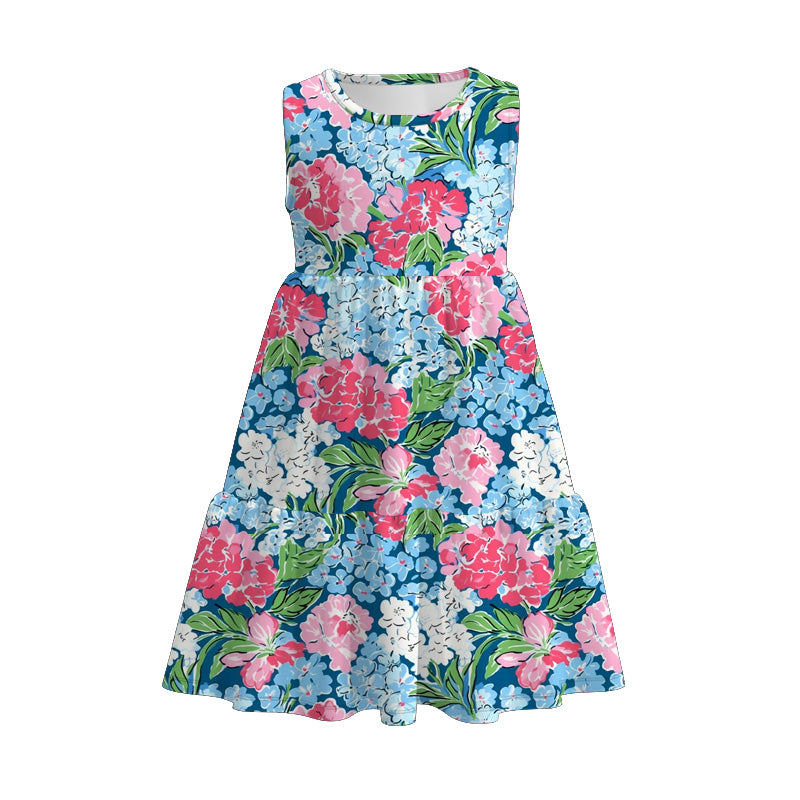 （Pre Order）Mommy＆Me Spring and Summer Floral Print Dress