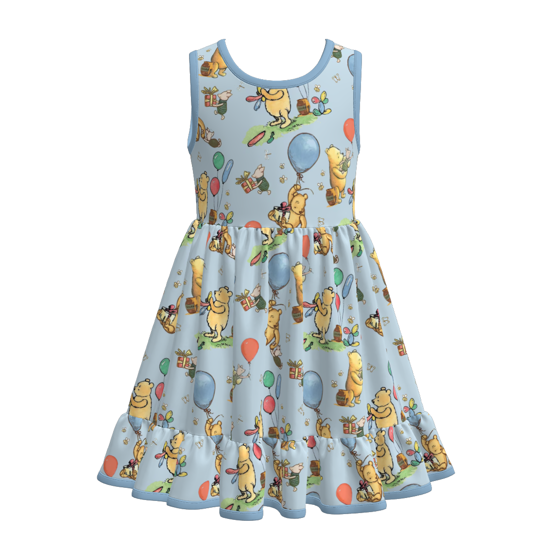 （Pre Order）Girls Spring and Summer Cartoon Print Dress