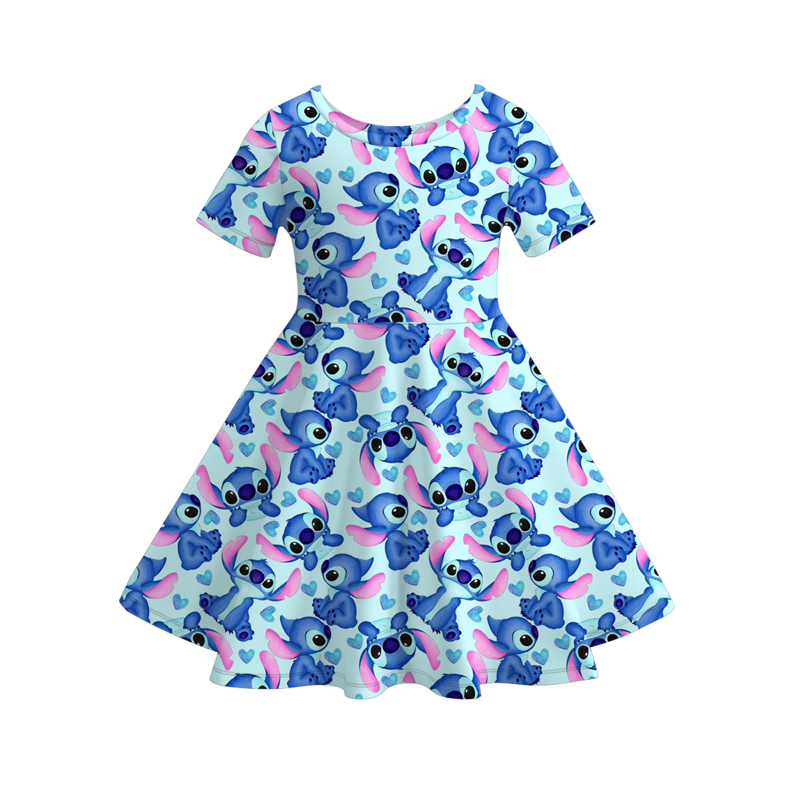 （Pre Order）Girls Spring and Summer Cartoon Print Dress