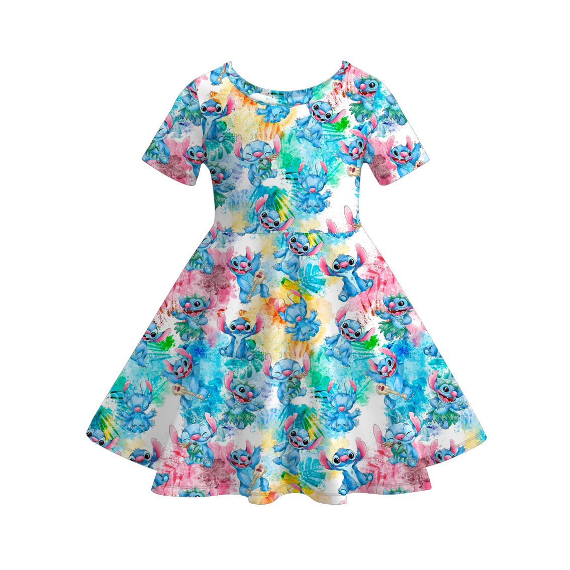 （Pre Order）Girls Spring and Summer Cartoon Print Dress