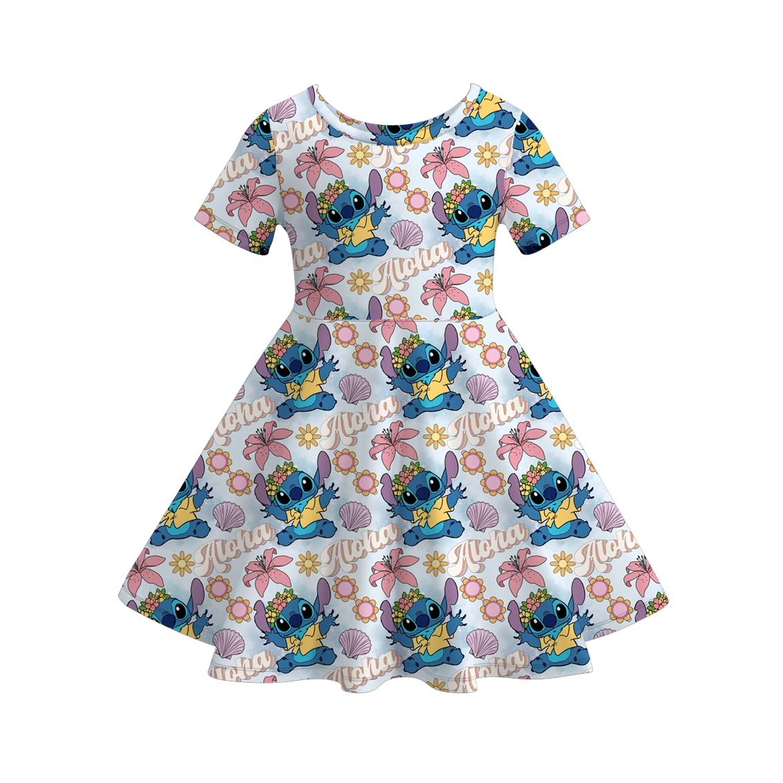 （Pre Order）Girls Spring and Summer Cartoon Print Dress