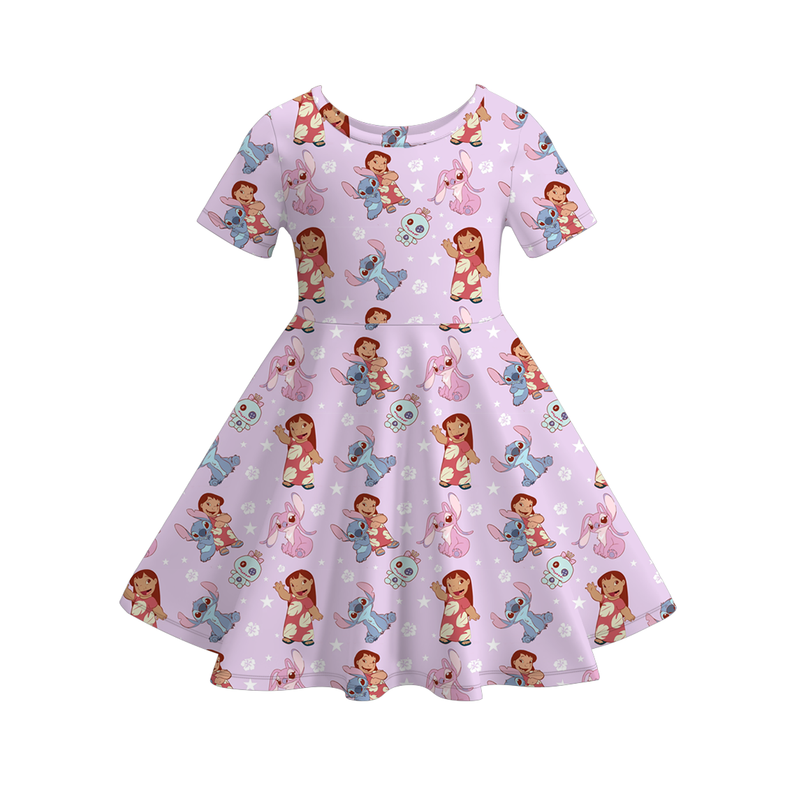 （Pre Order）Girls Spring and Summer Cartoon Print Dress