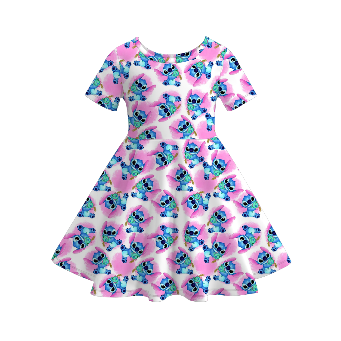 （Pre Order）Girls Spring and Summer Cartoon Print Dress