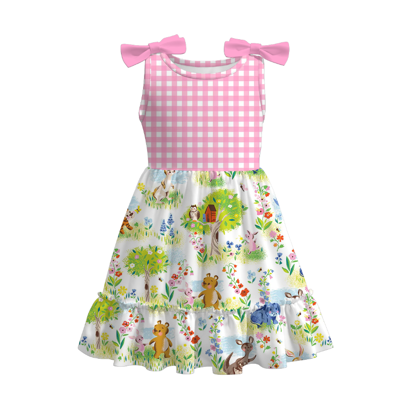 （Pre Order）Girls Spring and Summer Farm＆Puppy Print Dress