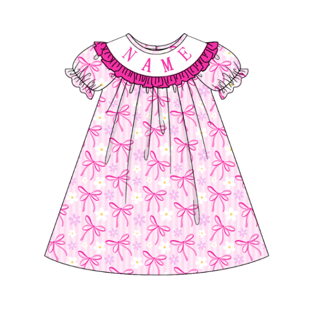 （Pre Order）Sisters Spring and Summer Embroidery Smocked Dress＆Romper