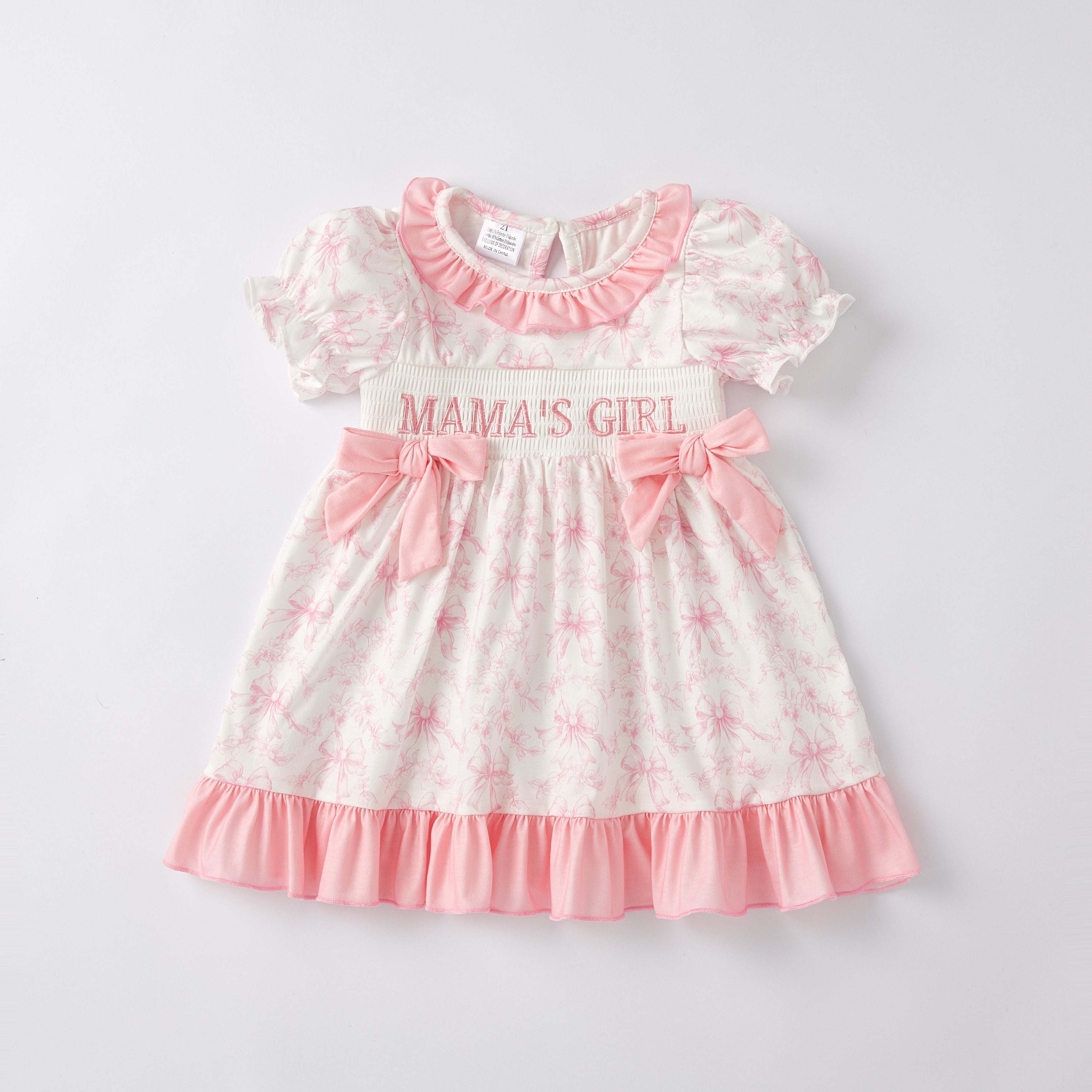 （Pre Order）Mommy and Me Spring ＆ Summer Embroidery Smocked Dress and Romper