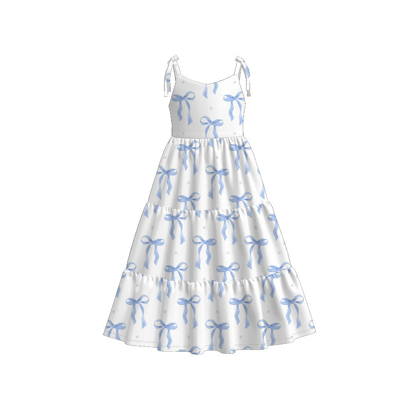 （Pre Order）Mommy＆Me Spring and Summer Bow Print Dress