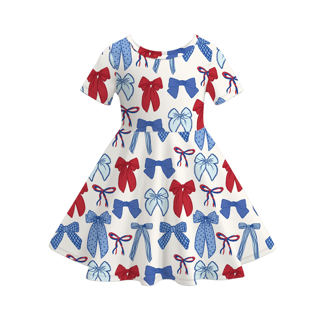 （Pre Order）Girls Patriotic Print Twirl Dress