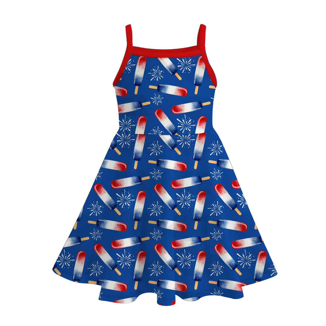 （Pre Order）Girls Patriotic Print Slip Dress