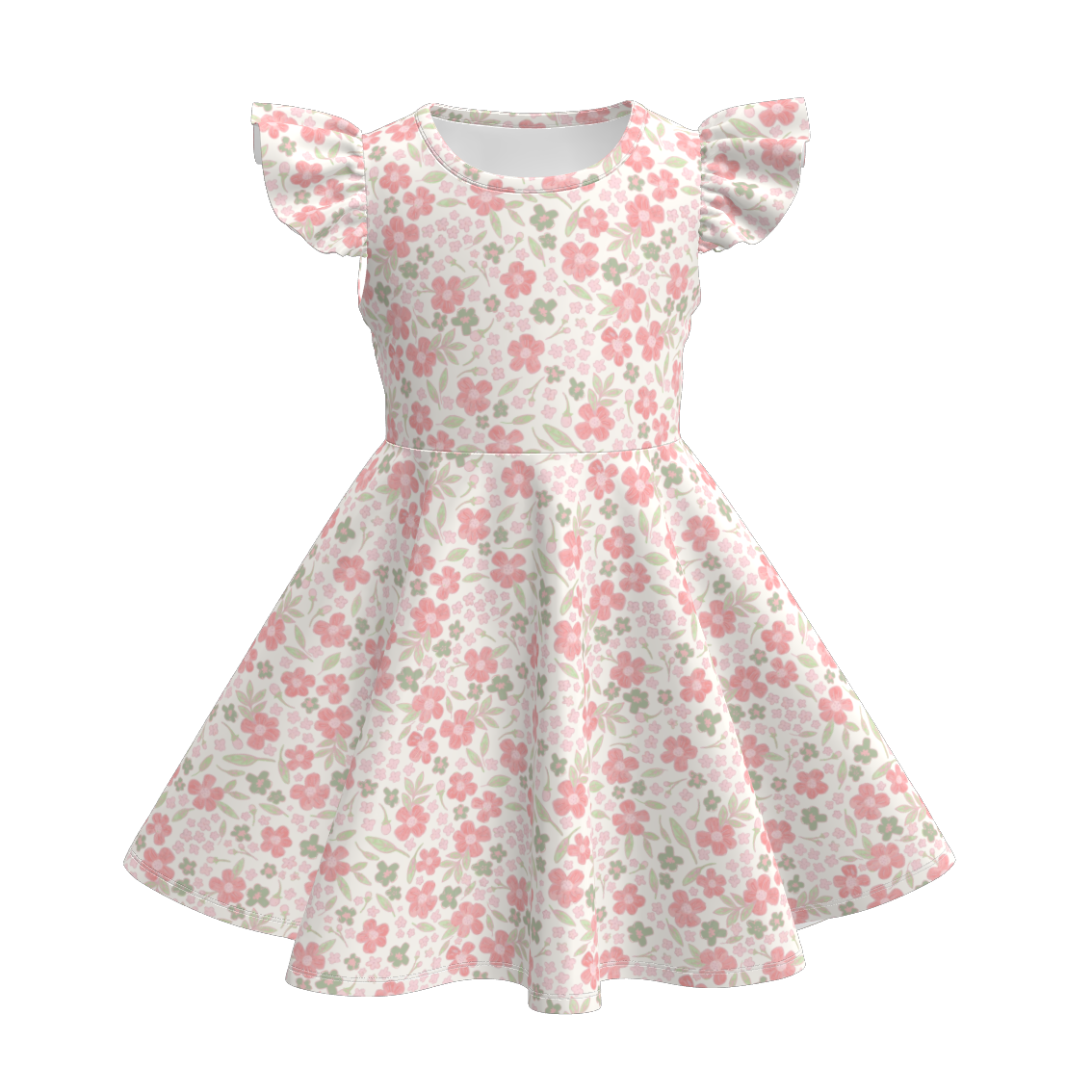 （Pre Order）Girls Easter Bunny＆Floral Print Dress