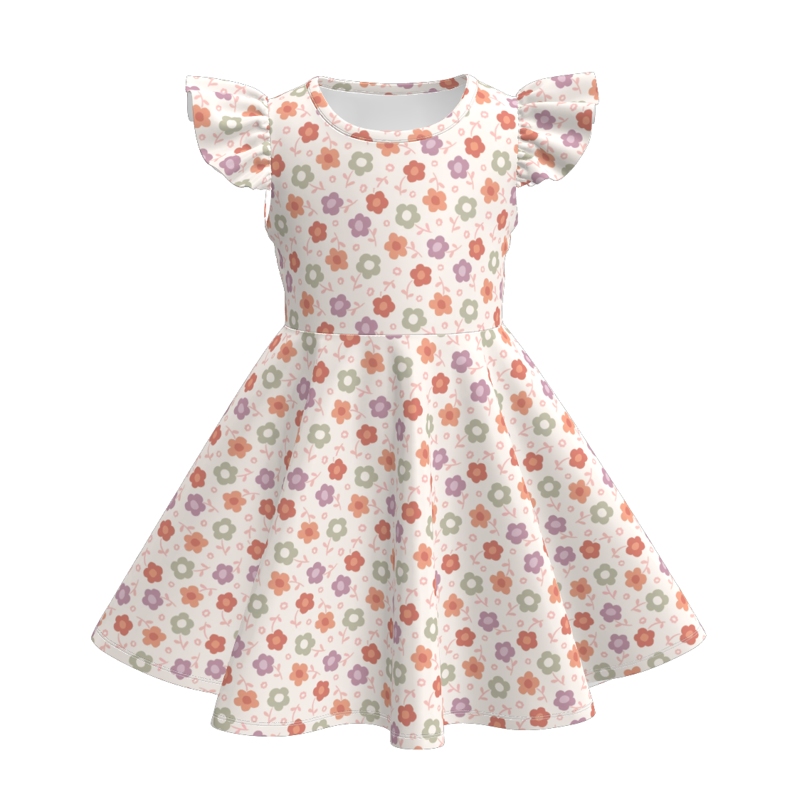 （Pre Order）Girls Easter Bunny＆Floral Print Dress