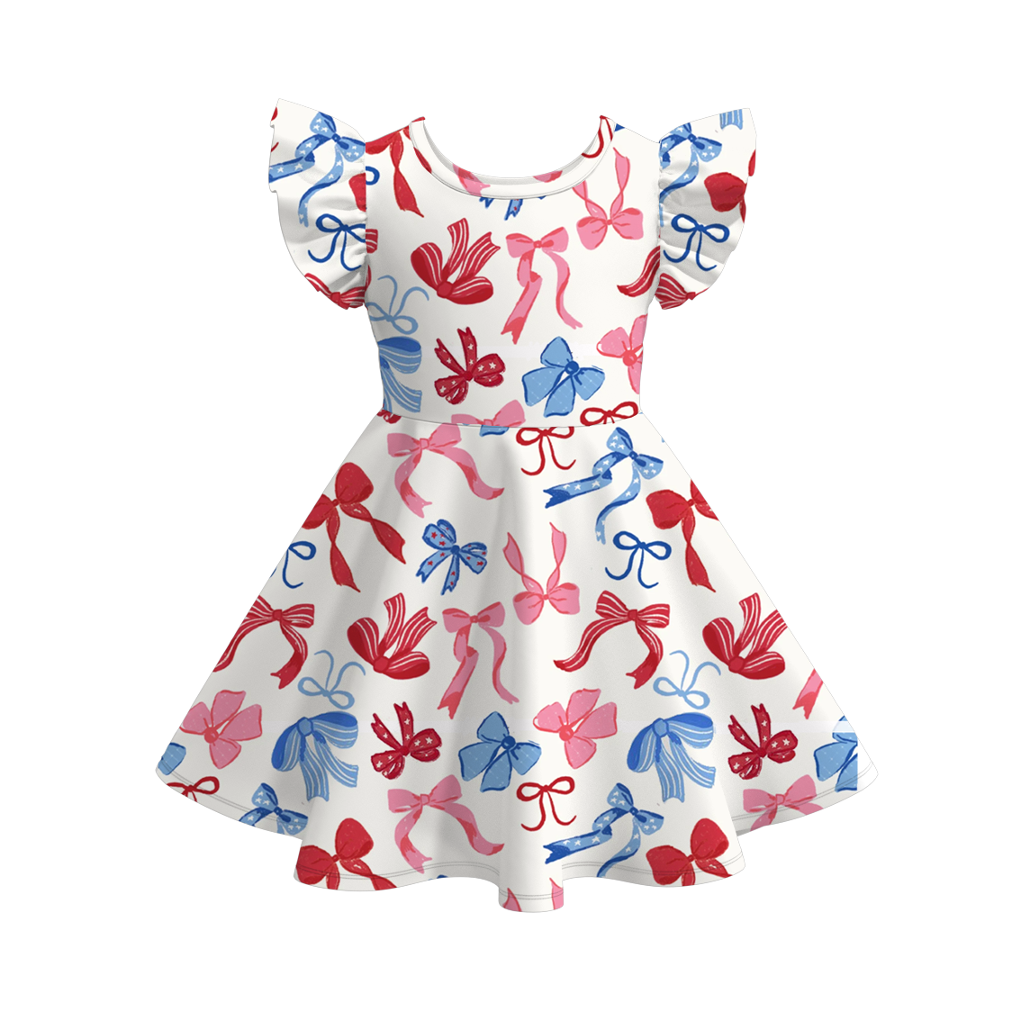 （Pre Order）Girls Patriotic Print Dress