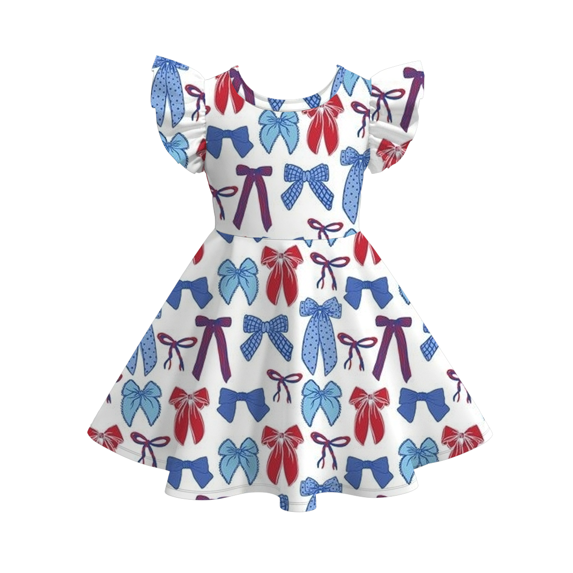 （Pre Order）Girls Patriotic Print Dress