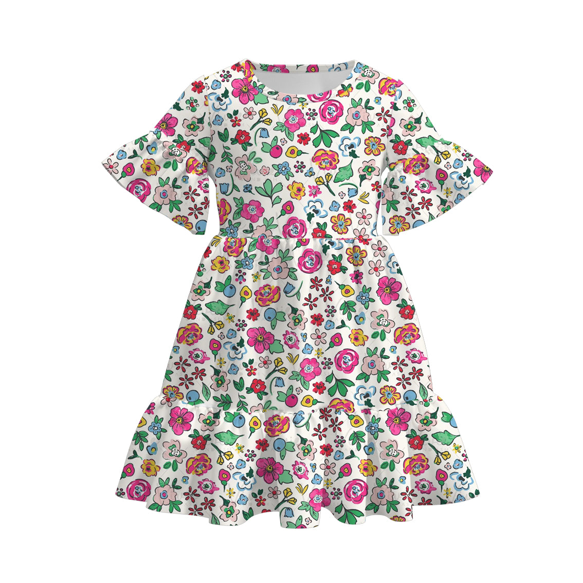 （Pre Order）Mommy and Me Spring＆Summer Floral Print Dress,Romper