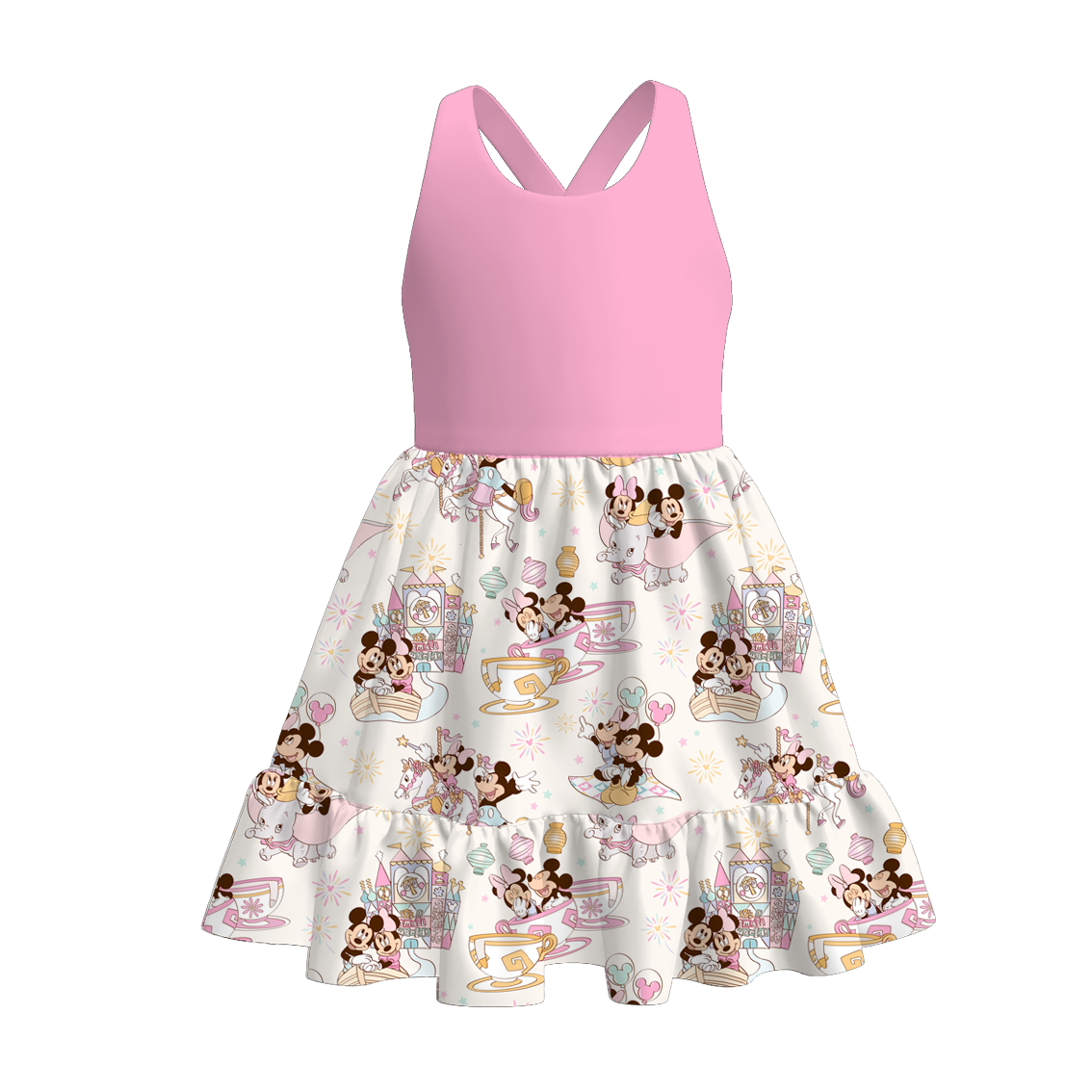 （Pre Order）Mommy and Me Spring＆Summer Princess Print Dress