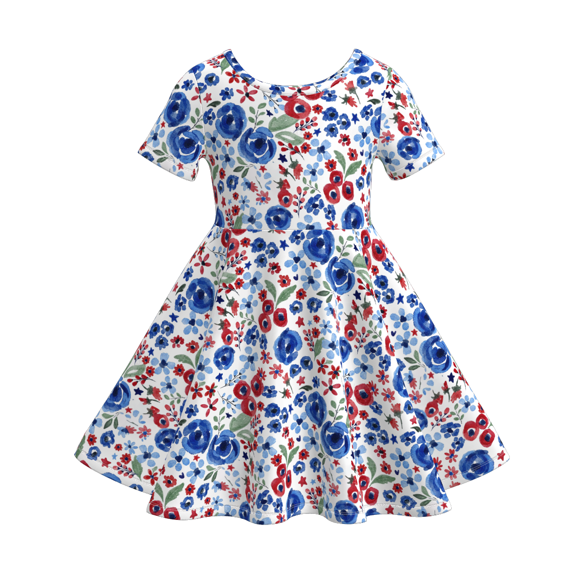 （Pre Order）Girls Patriotic Print Dress