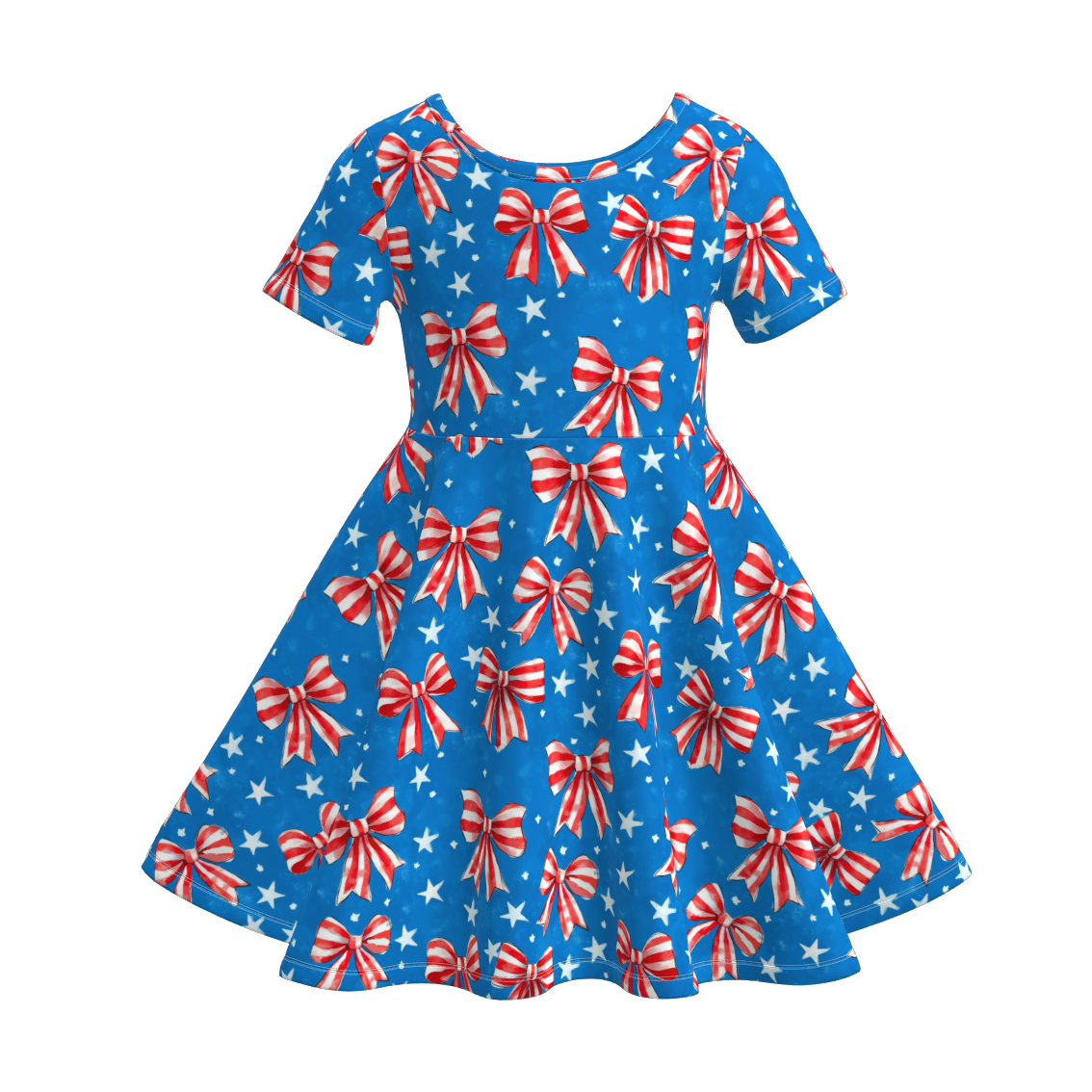 （Pre Order）Girls Patriotic Print Dress