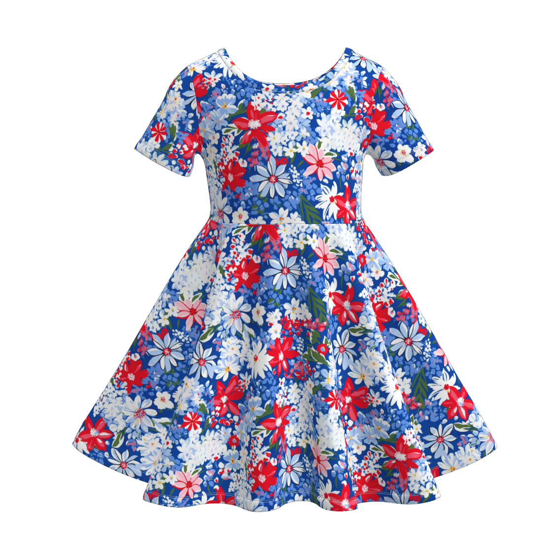 （Pre Order）Girls Patriotic Print Dress