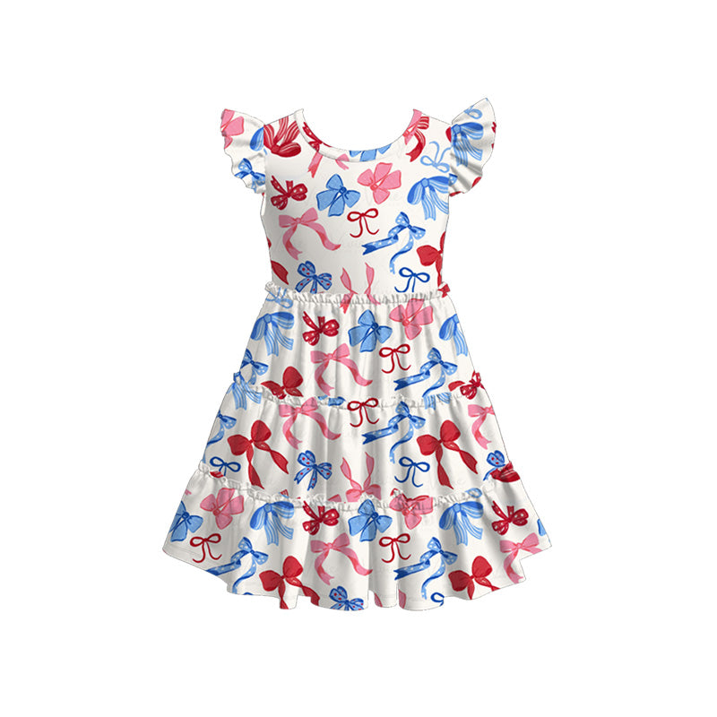 （Pre Order）Sibling Patriotic Print Dress,Romper and Set