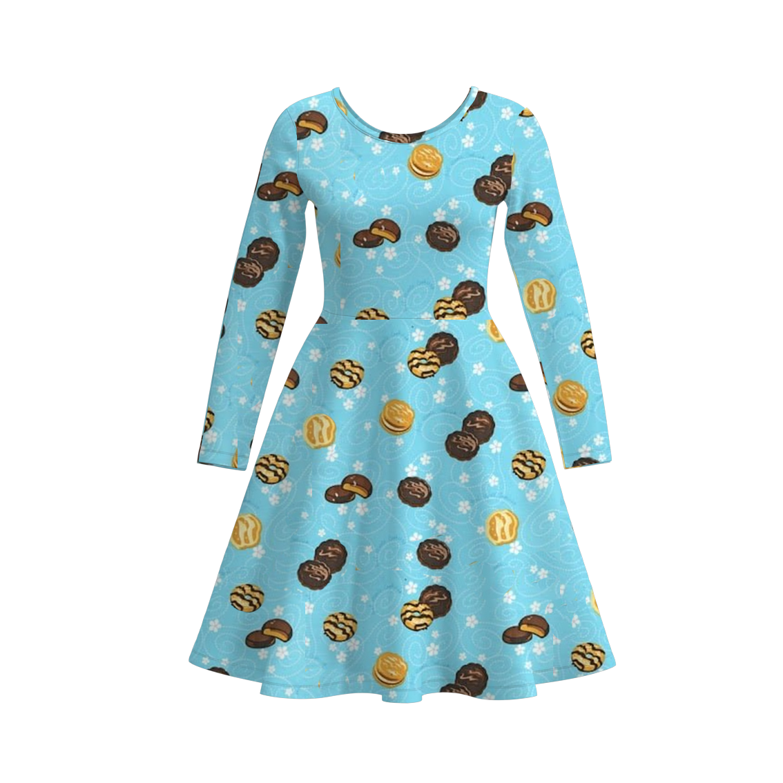 （Pre Order）Adults Fall Dessert Print Dress