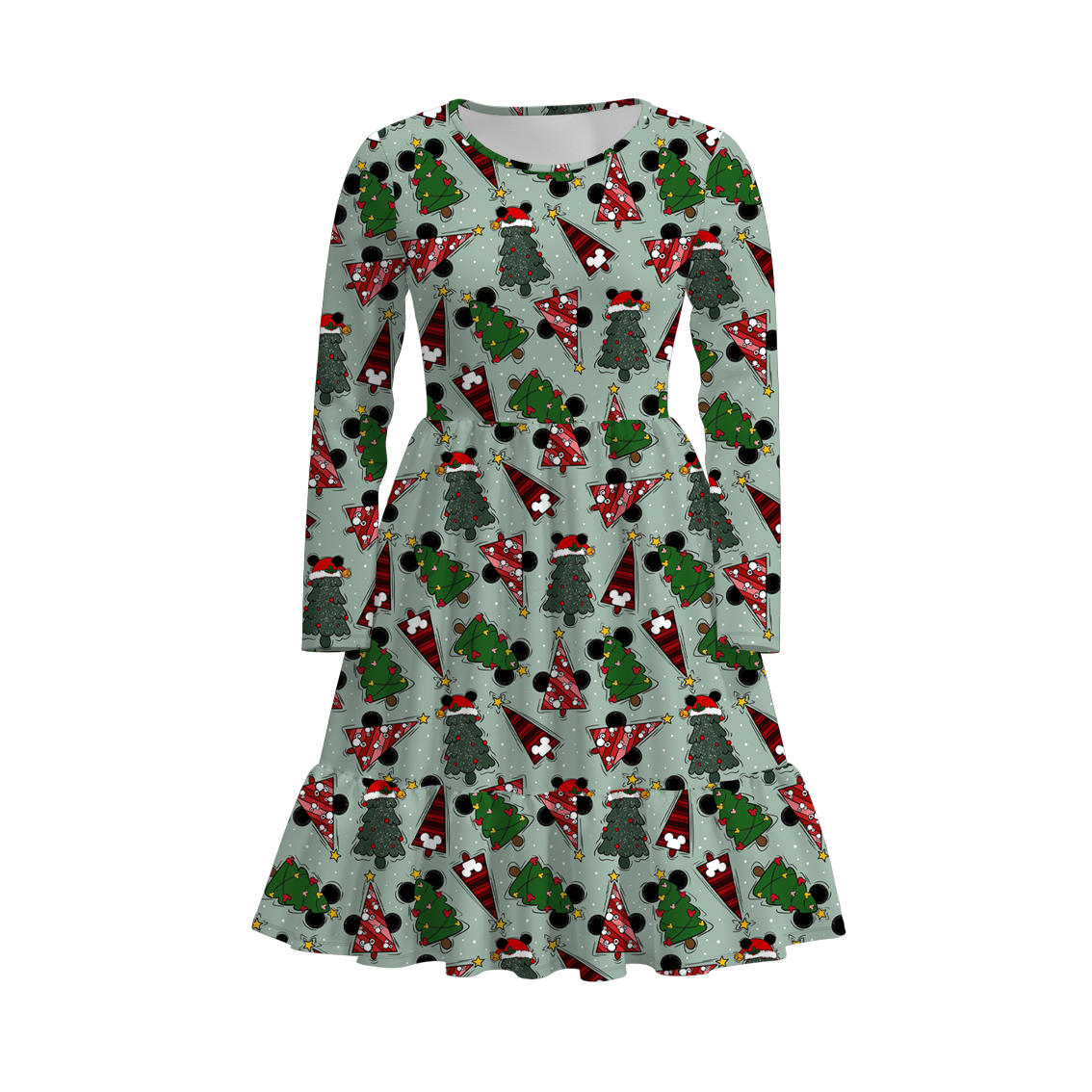 （Pre Order）Adults Christmas Cartoon Print Dress