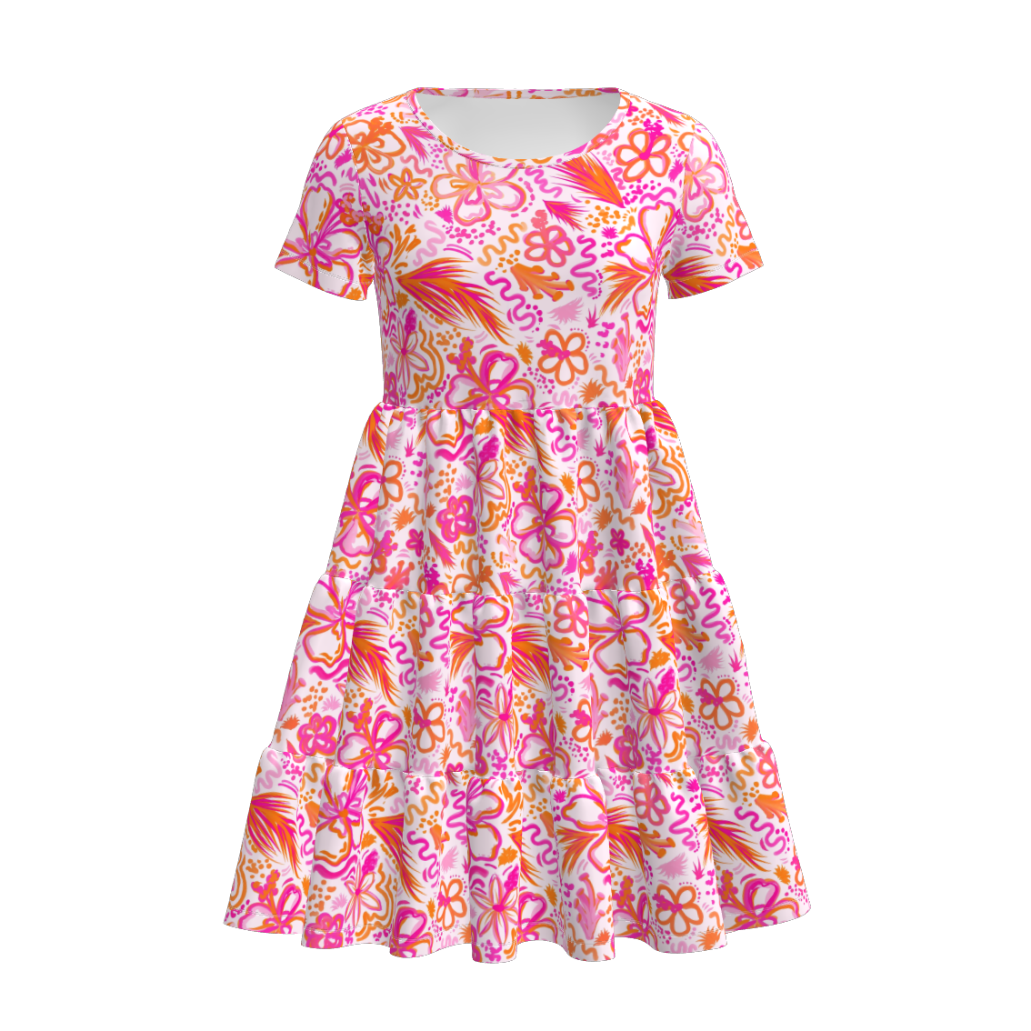 （Pre Order）Mommy and Me Spring ＆ Summer Floral Print Dress