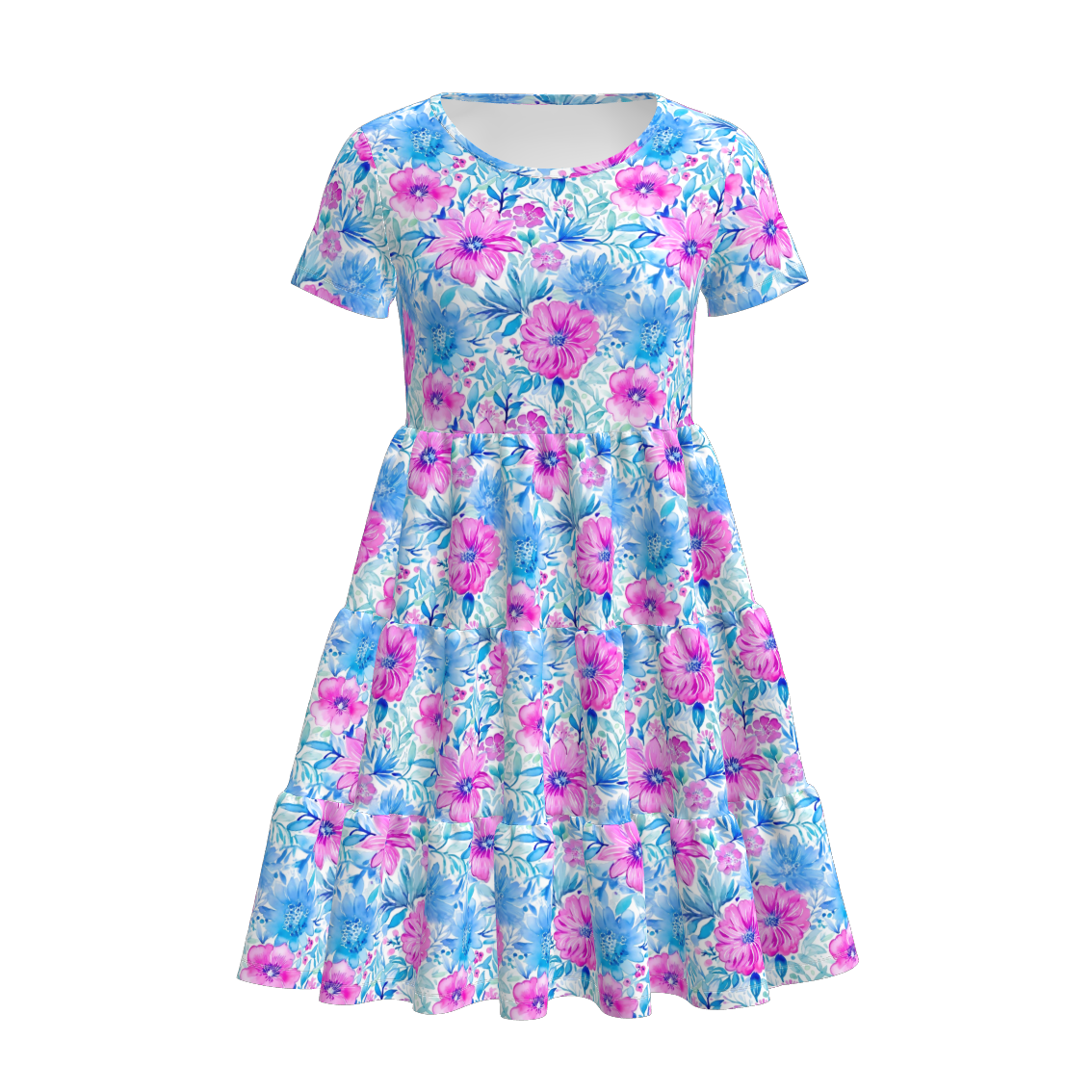 （Pre Order）Mommy and Me Spring ＆ Summer Floral Print Dress