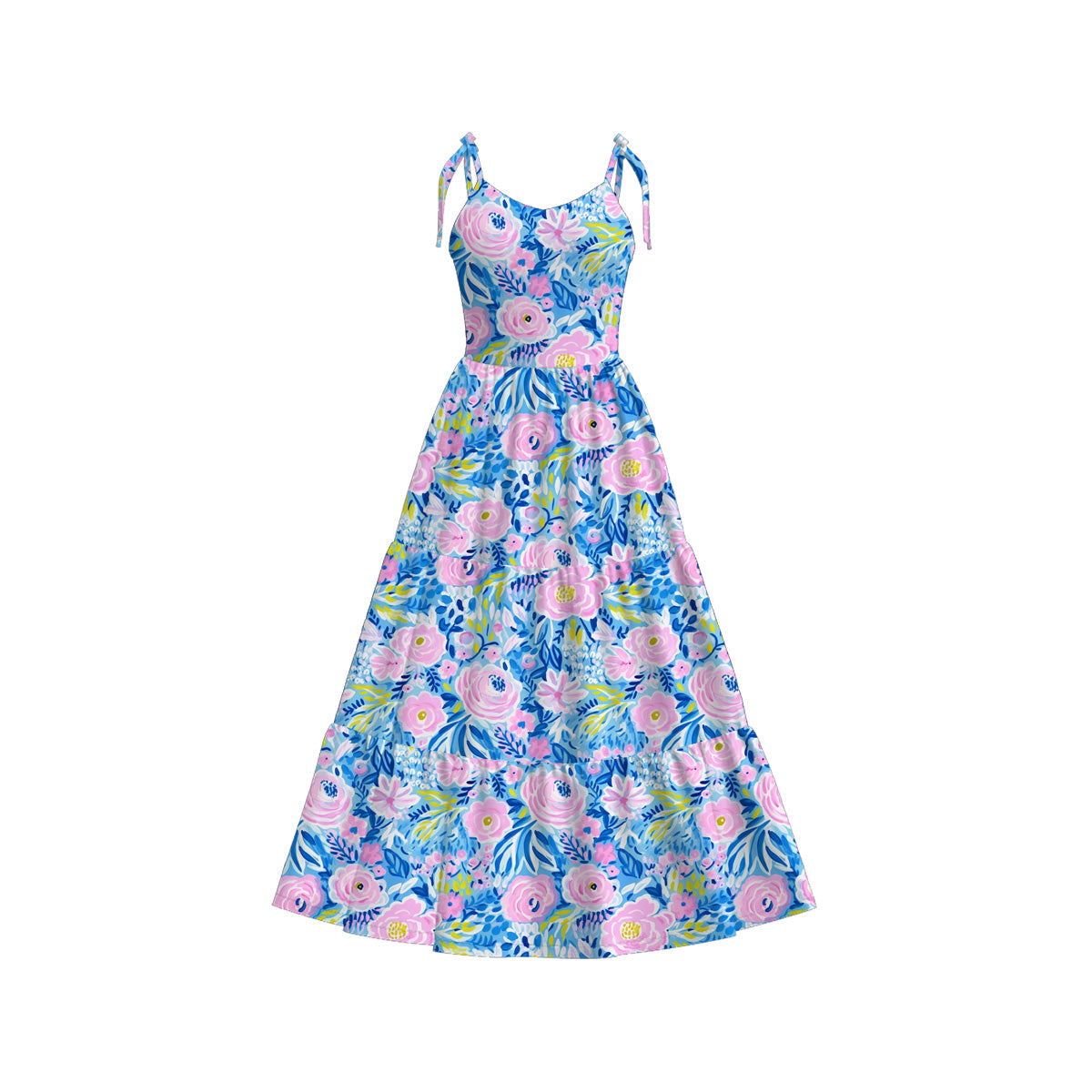 （Pre Order）Mommy＆Me Spring and Summer Floral Print MAXI Dress