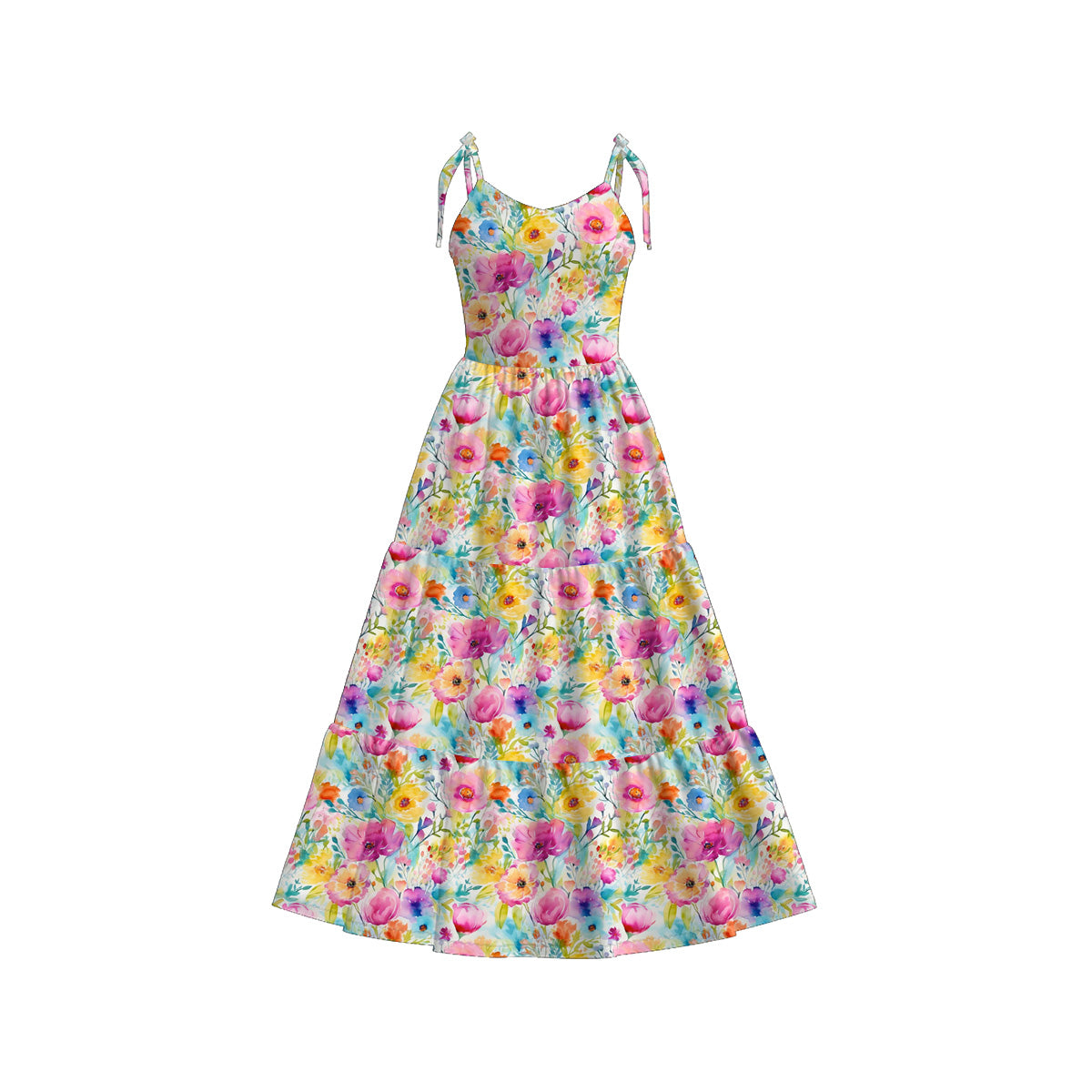 （Pre Order）Mommy＆Me Spring and Summer Floral Print Dress