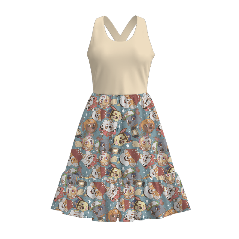 （Pre Order）Adults Spring and Summer Cartoon Print Dress