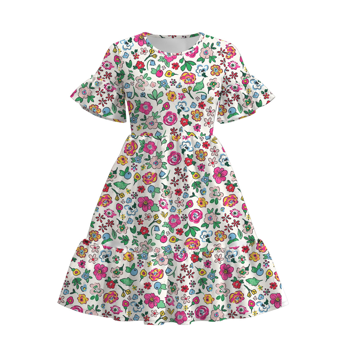 （Pre Order）Mommy and Me Spring＆Summer Floral Print Dress,Romper